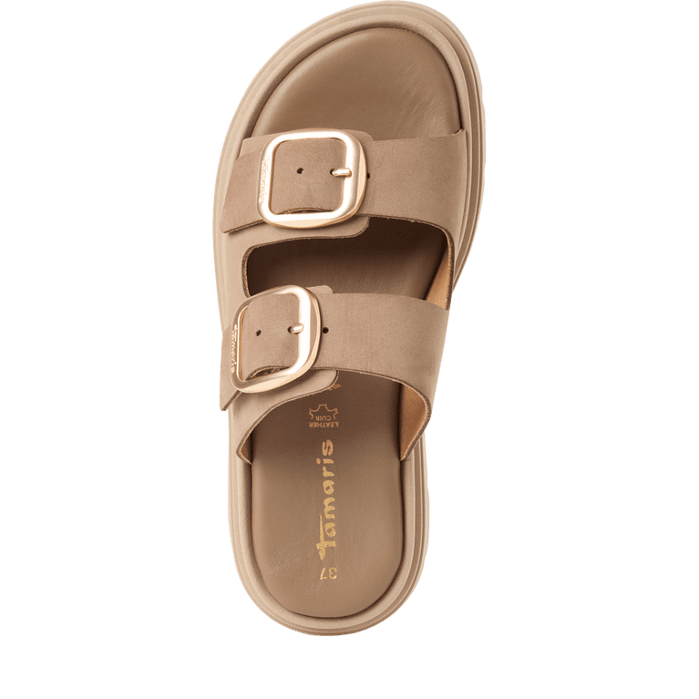 Tamaris Womens Sandal 1-27239-42 Taupe Nubuck
