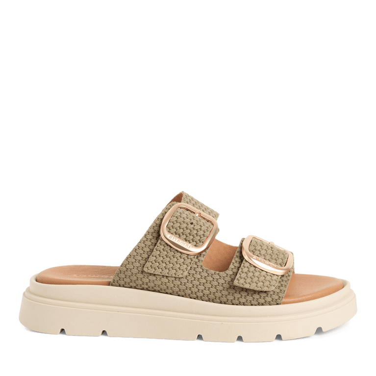 Tamaris women's olive sandal with buckle
