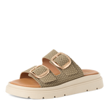 Tamaris women's olive sandal with buckle
