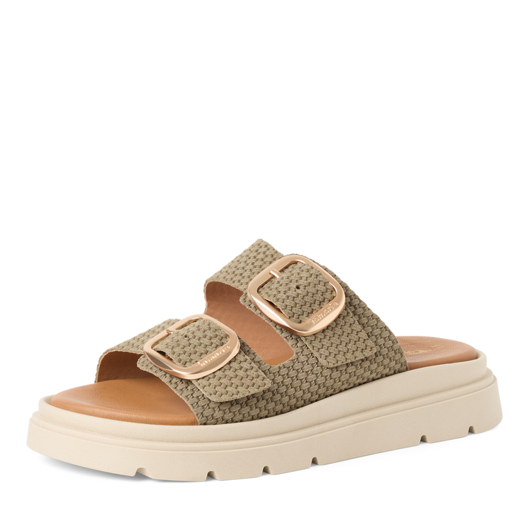 Tamaris women's olive sandal with buckle