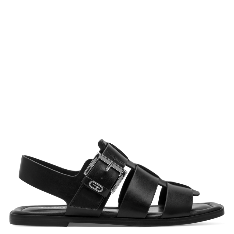 Tamaris women's black sandal with buckle