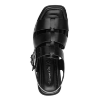 Tamaris women's black sandal with buckle