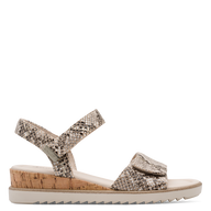 Tamaris Womens Sandal 1-28118-44 Beige Snake