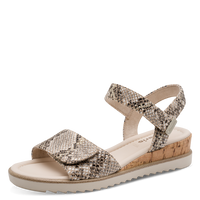 Tamaris Womens Sandal 1-28118-44 Beige Snake