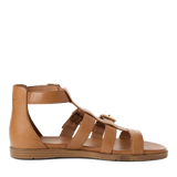 Tamaris women's cognac leather sandal with buckle