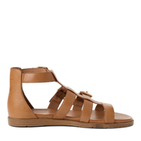 Tamaris women's cognac leather sandal with buckle