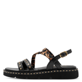 Tamaris women's black sandal with buckle