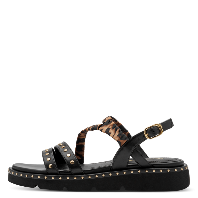 Tamaris women's black sandal with buckle