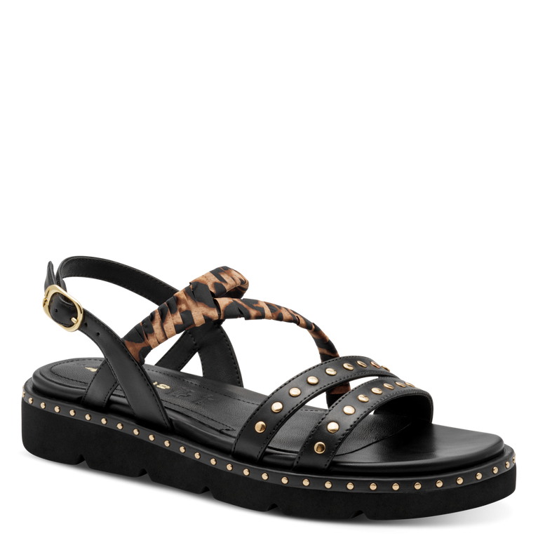 Tamaris women's black sandal with buckle