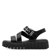 Tamaris women's black sandal with buckle