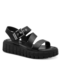 Tamaris women's black sandal with buckle