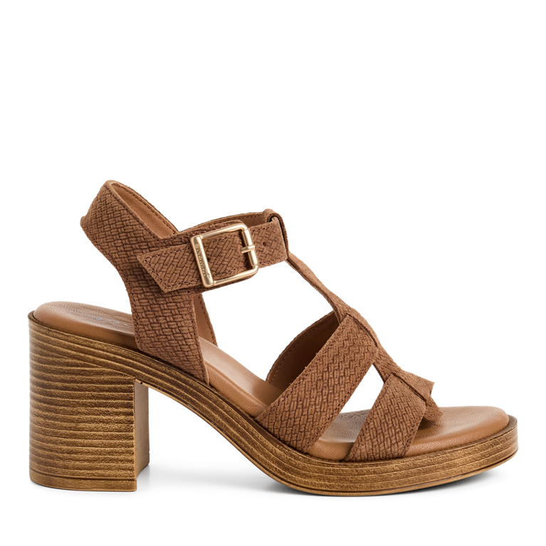 Tamaris women's brown sandal with velcro