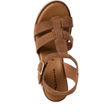 Tamaris women's brown sandal with velcro