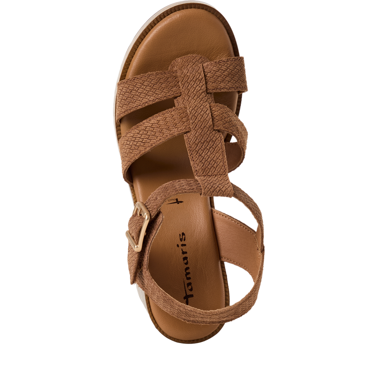 Tamaris women's brown sandal with velcro