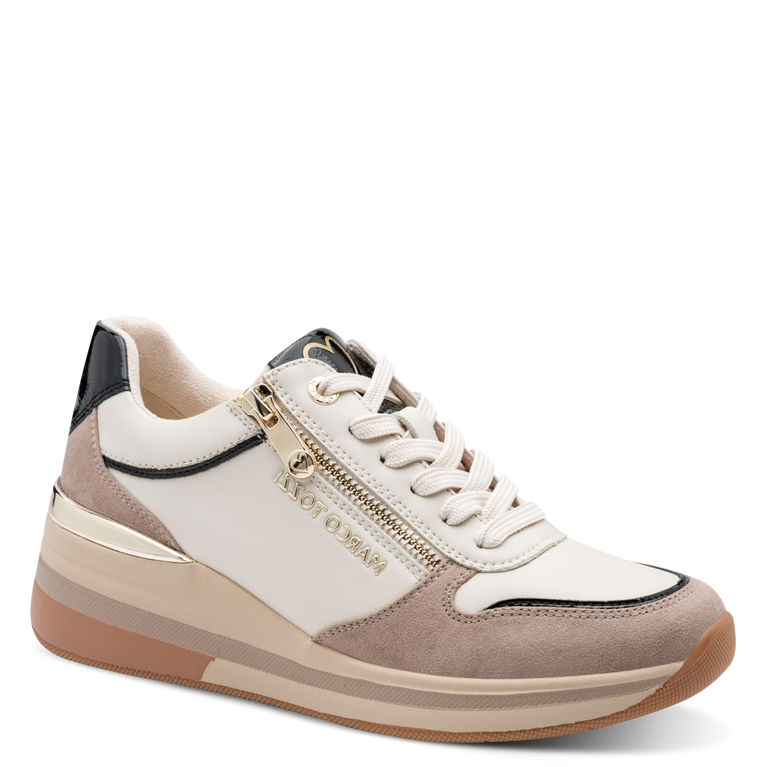 Marco Tozzi Womens Trainer 2-23764-46 Cream Comb