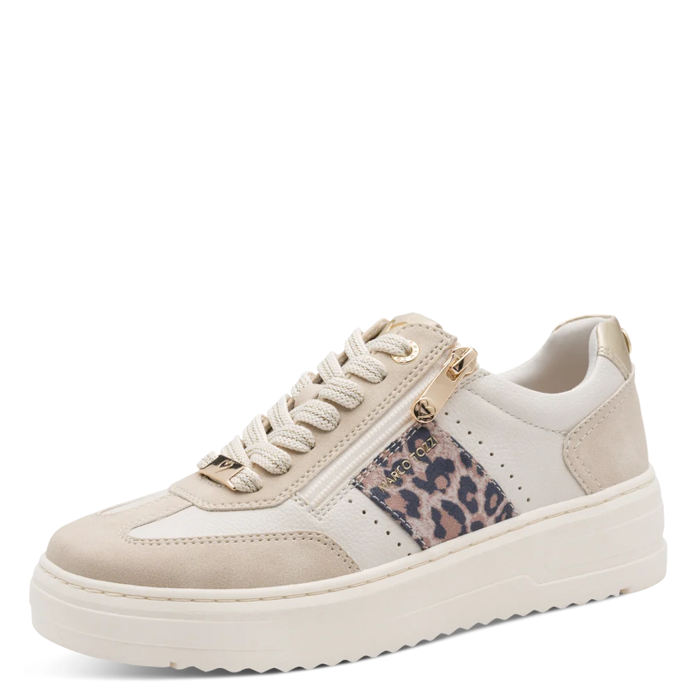 Marco Tozzi Womens Trainer 2-23766-46 Cream Comb