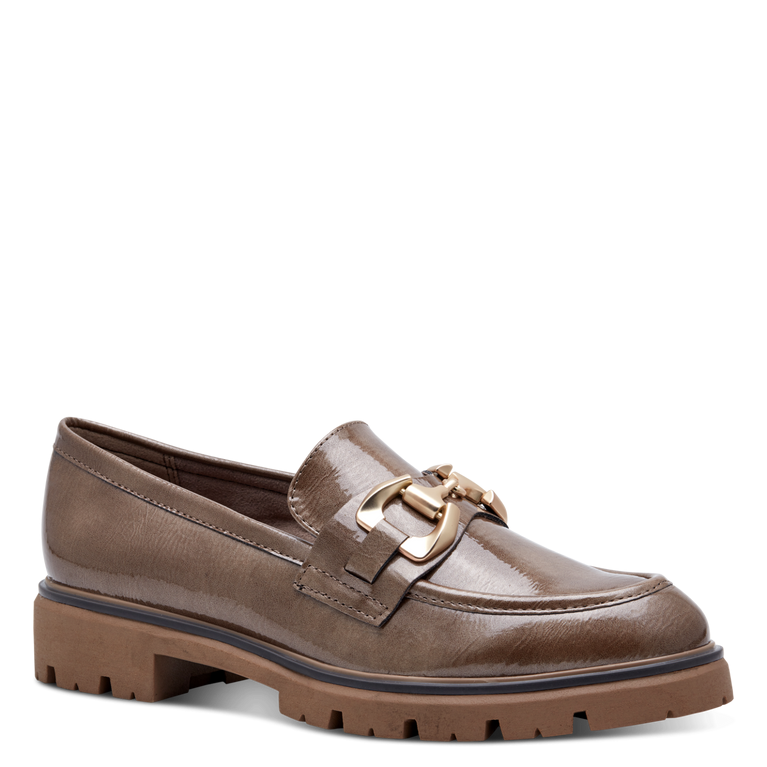 Marco Tozzi Womens Shoe 2-24700-43 Taupe Patent