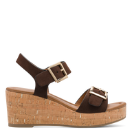 Marco Tozzi Womens Wedge Sandal 28389 Choco