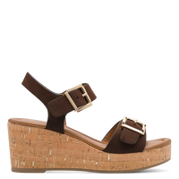 Marco Tozzi Womens Wedge Sandal 28389 Choco