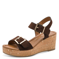 Marco Tozzi Womens Wedge Sandal 28389 Choco