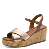 Marco Tozzi Womens Wedge Sandal 28397 Gold Combi