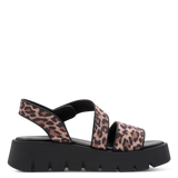 Marco Tozzi women's brown sandal with touch-fastening strap