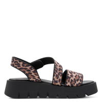 Marco Tozzi women's brown sandal with touch-fastening strap