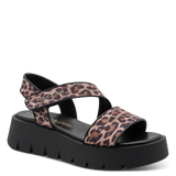 Marco Tozzi women's brown sandal with touch-fastening strap