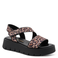 Marco Tozzi women's brown sandal with touch-fastening strap