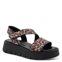 Marco Tozzi women's brown sandal with touch-fastening strap