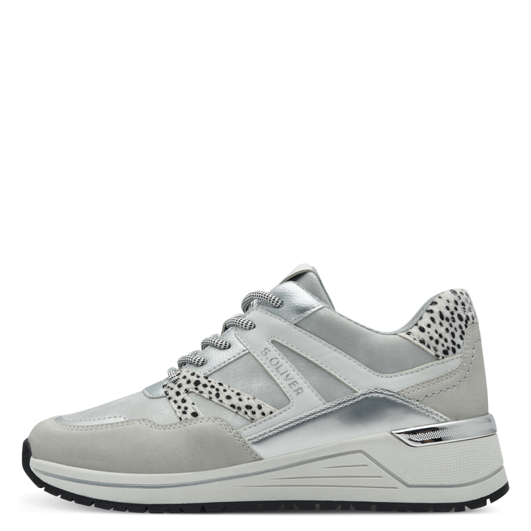 S Oliver Womens Trainer  5-2362 Silver Comb