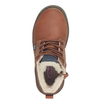 S.Oliver boys' cognac lace-up boot