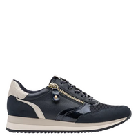 Jana women's navy lace-up trainer