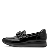 Jana women's black patent slip-on shoe