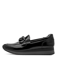 Jana women's black patent slip-on shoe