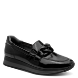 Jana women's black patent slip-on shoe