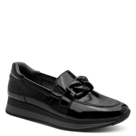 Jana women's black patent slip-on shoe