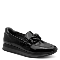Jana women's black patent slip-on shoe