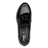 Jana women's black patent slip-on shoe
