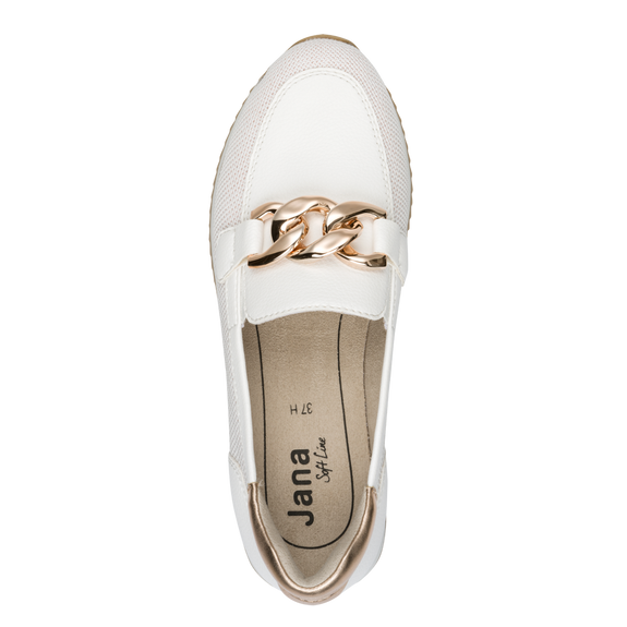 Jana Womens Shoe 8-24766-42 White/Rose Gold