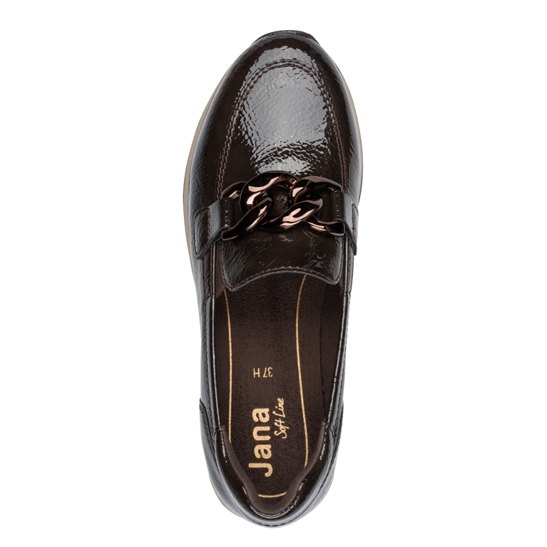 Jana Womens Shoe 24766 Mocca Patent