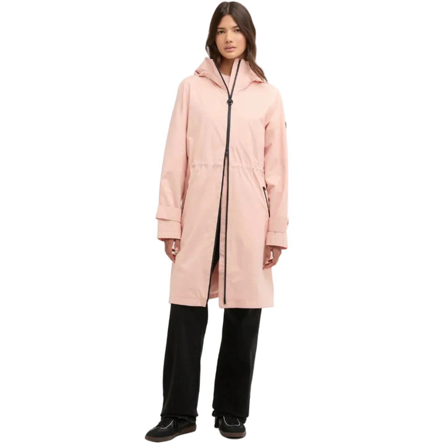 Barbour International Womens Coat Longline Kyra Waterproof Desert Pink