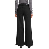 Ichi women's black wide-leg denim jeans