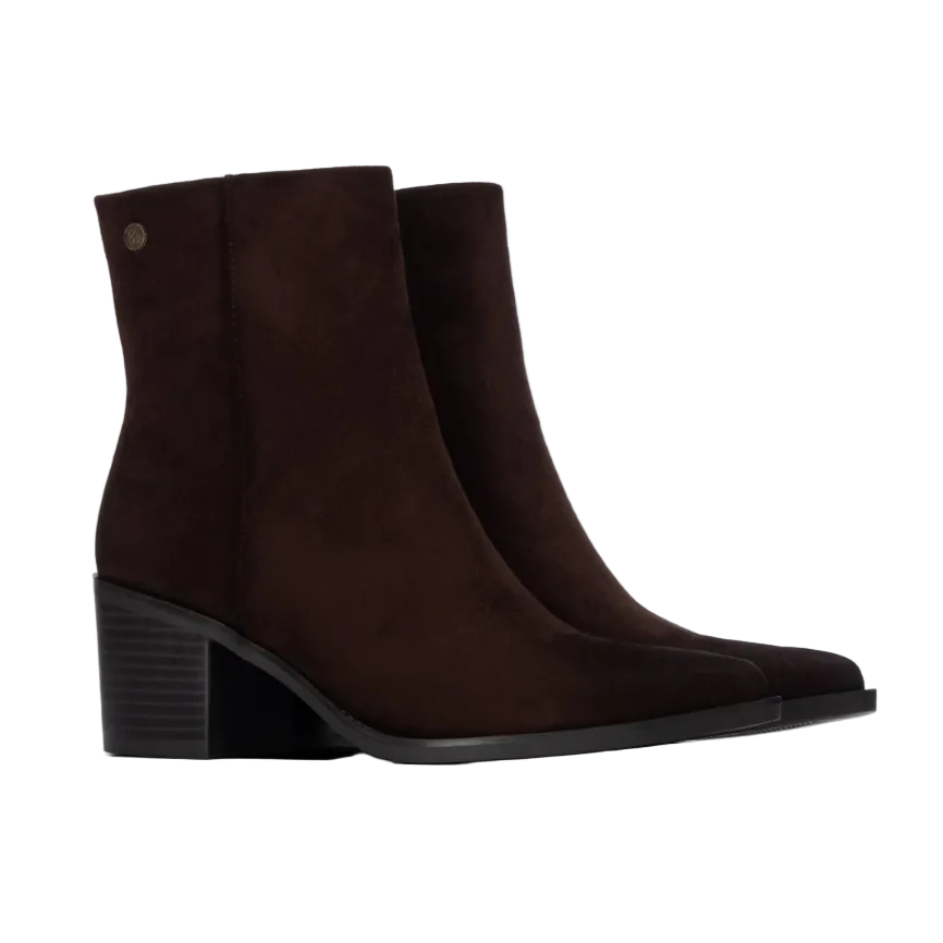 XTI women's marron brown ankle boot