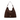 XTI women's brown suede-effect shoulder bag with gold-tone detail