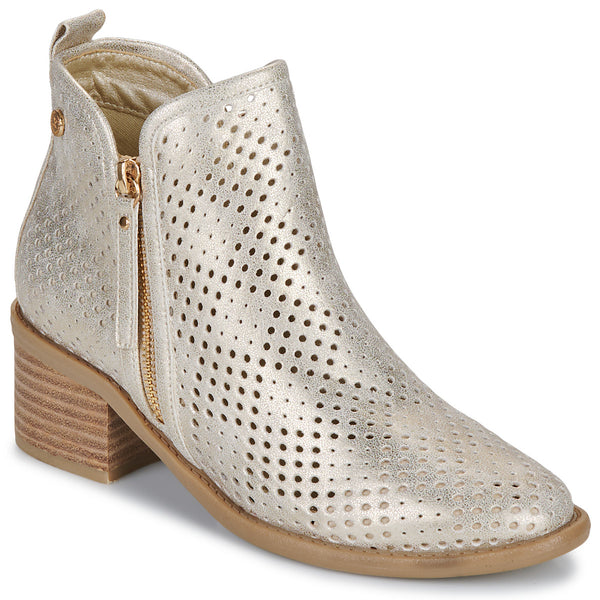 Bottines XTI Femme 143961 - En Daim à Talon, Fermeture Éclair Latérale