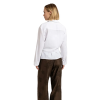 YAYA Womens Blouse Knotted Matching Sleeveless Top Pure White
