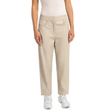 YAYA Womens Trouser Faux Leather Carrot Fit Pure Cashmere Grey