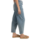 YAYA Womens Jean Loose Fit Mid Blue Denim