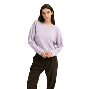 YAYA Womens Top V-Neck Twisted Detail Iris Purple